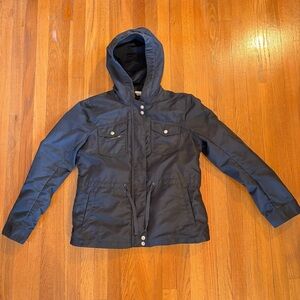 J.Crew Women’s Zip Up Navy Coat w/ Fleece Lining Size Small 77388